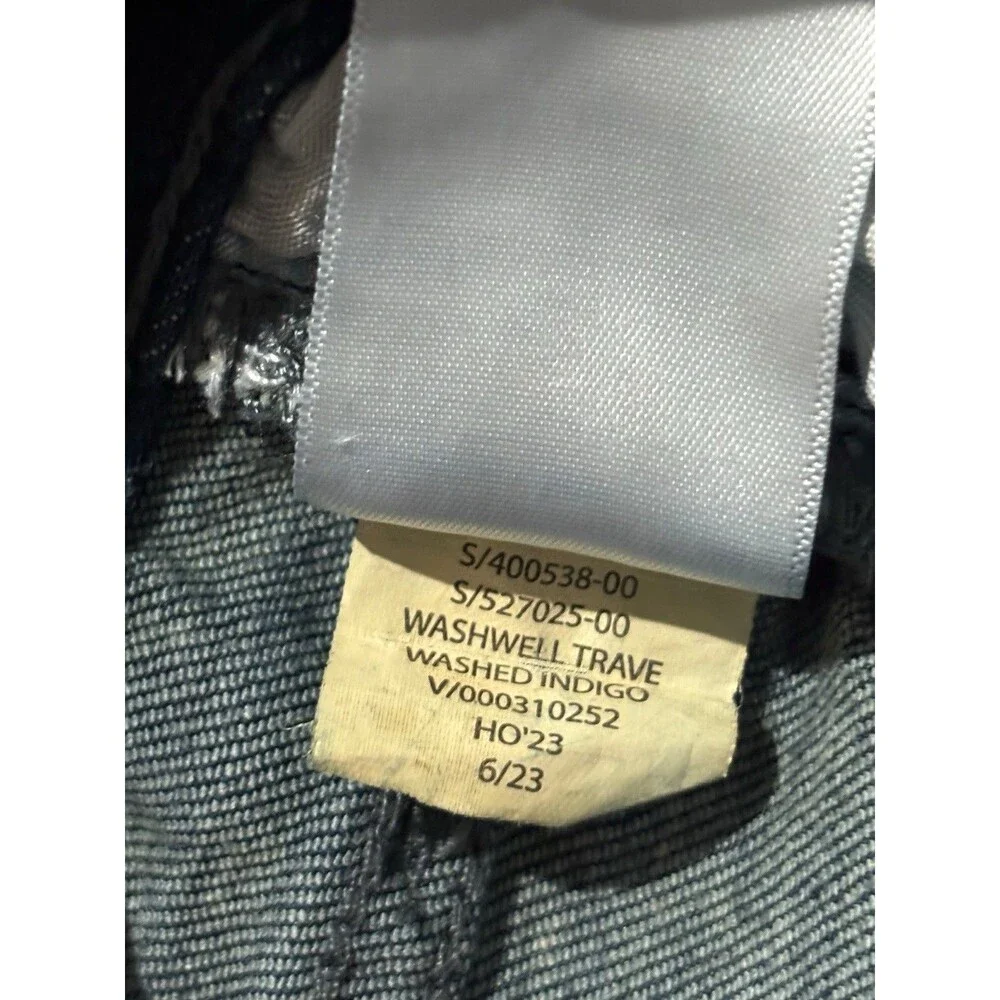 Banana Republic Traveler Men’s Slim Fit Tapered Dark Wash Denim Jeans Pockets